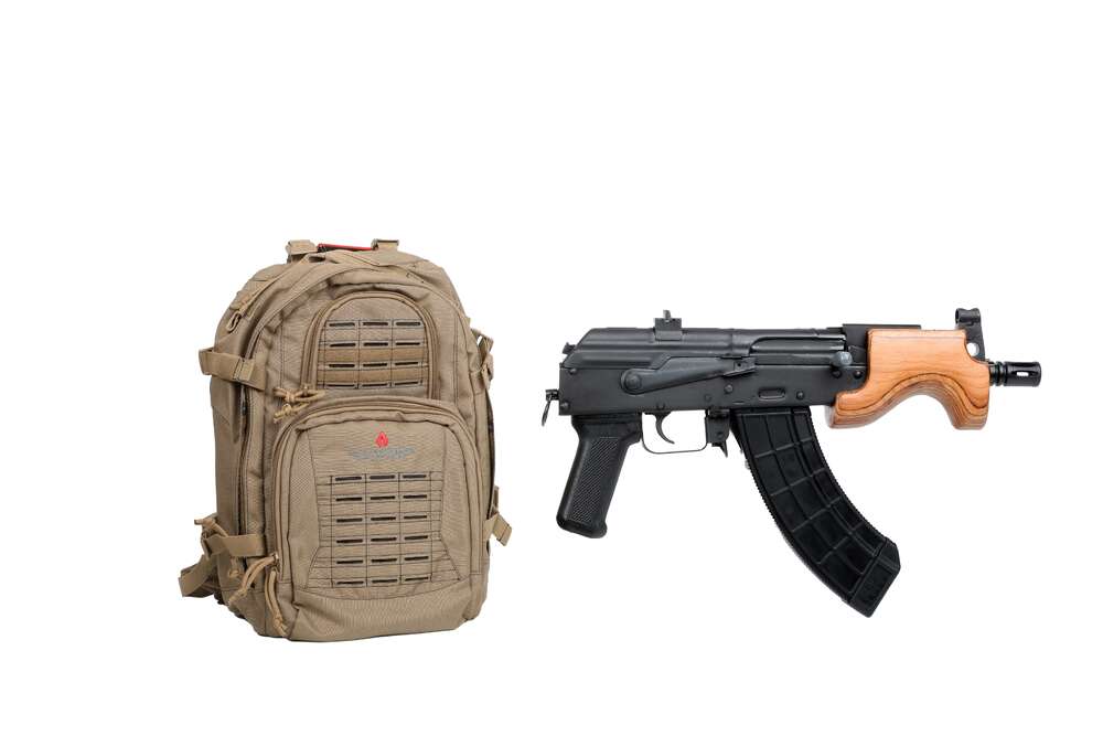 Handguns Century Arms Micro Draco 7.62x39mm MICRO DRACO 7.62X39 TAN PKG • TAN AWS BACKPACK | 4 MAGAZINES